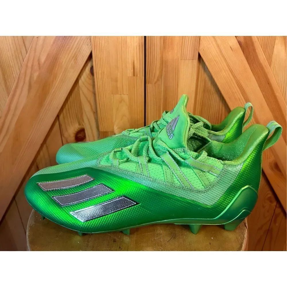 Adidas Adizero 11.0 Turbo Fuel Solar Green Football Cleats Mens Size 13.5 (FZ070